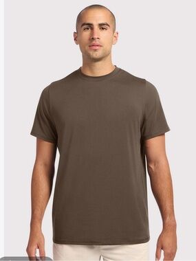 nuuds Men's Short Sleeve Crew Neck Tee in Taupe M